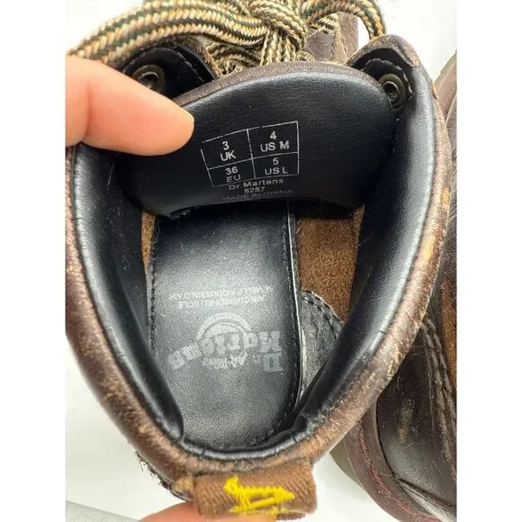 Vintage Dr. Martens 8287 Style Chunky Grizzly Brown Leather Boots US L 5/ US M 4 - Picture 5 of 6